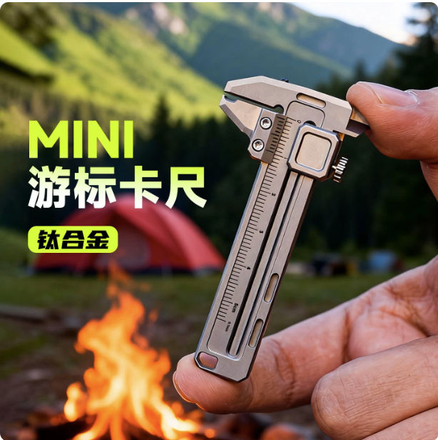 Edc Car Carry - Миниатюрный штангенциркуль из титанового сплава, многофункциональный