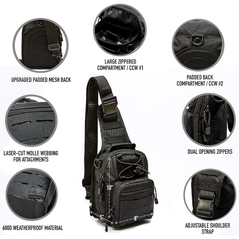 Тактическая компактная сумка-с – обзор и цена Edc Concealed Carry Backpack